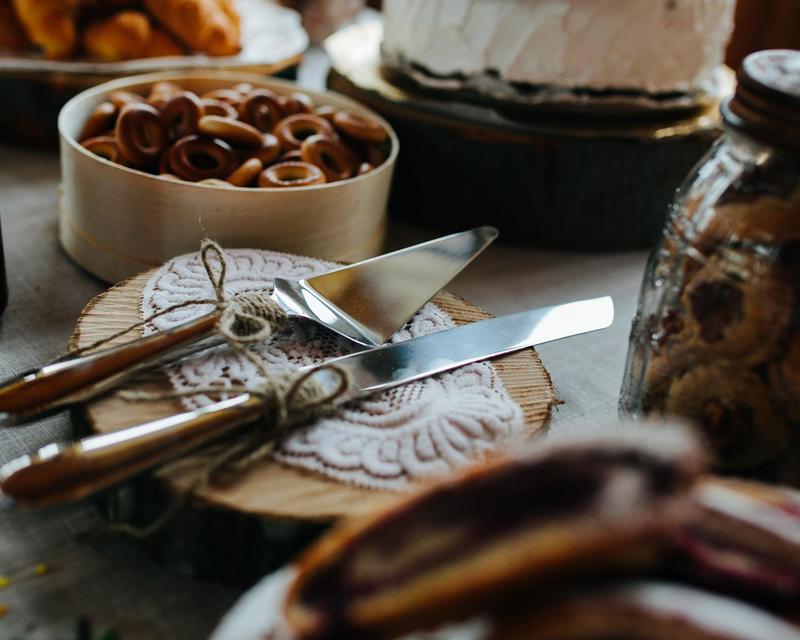 Detailaufnahme eines Buffets