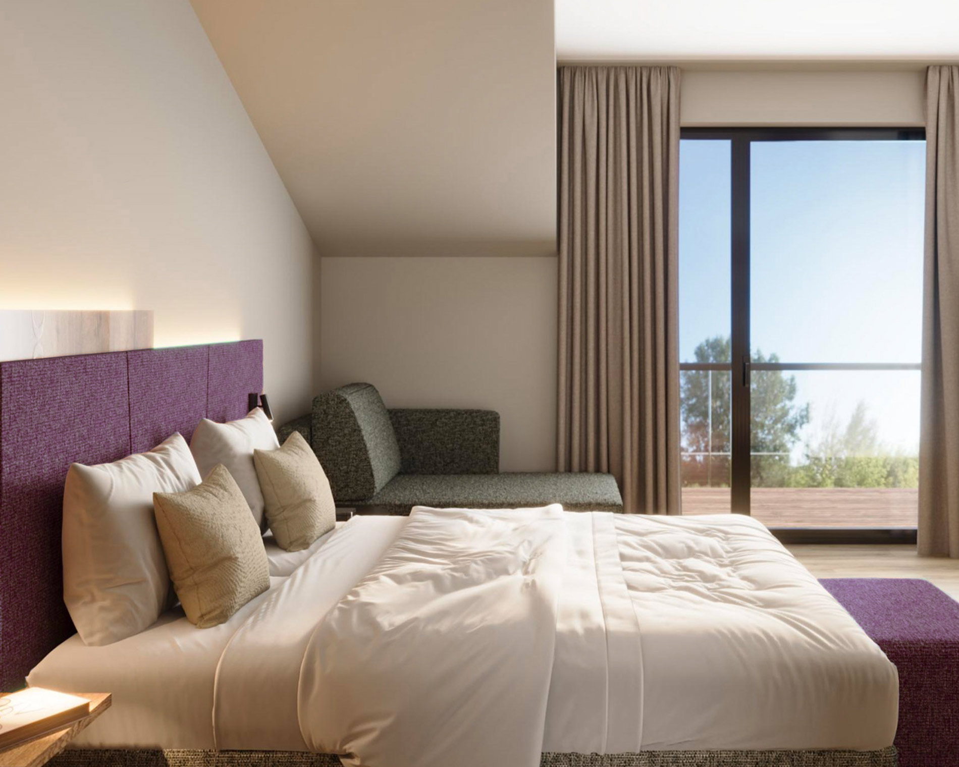 Visualisierung eines neuen Hotelzimmers