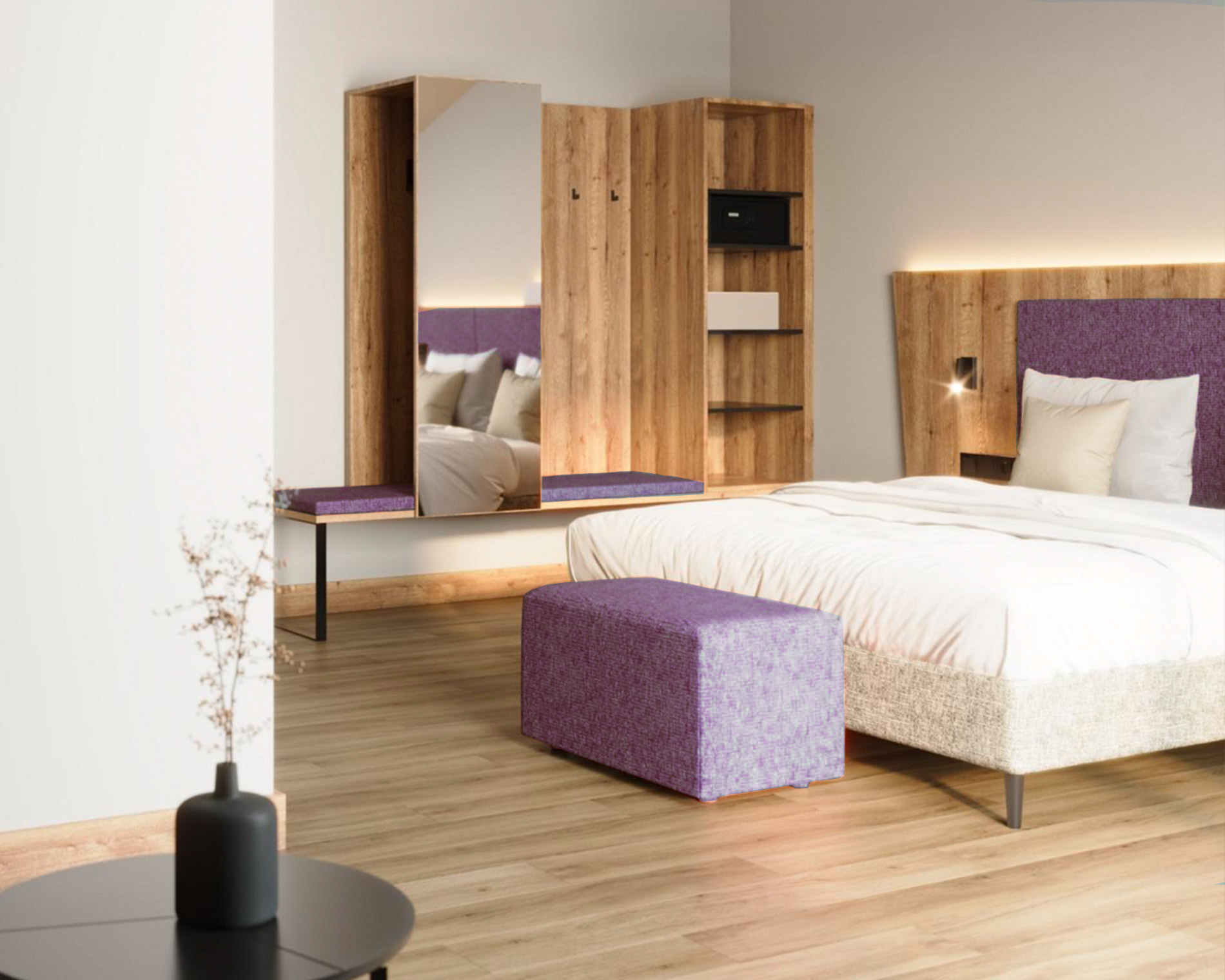 Visualisierung eines neuen Hotelzimmers