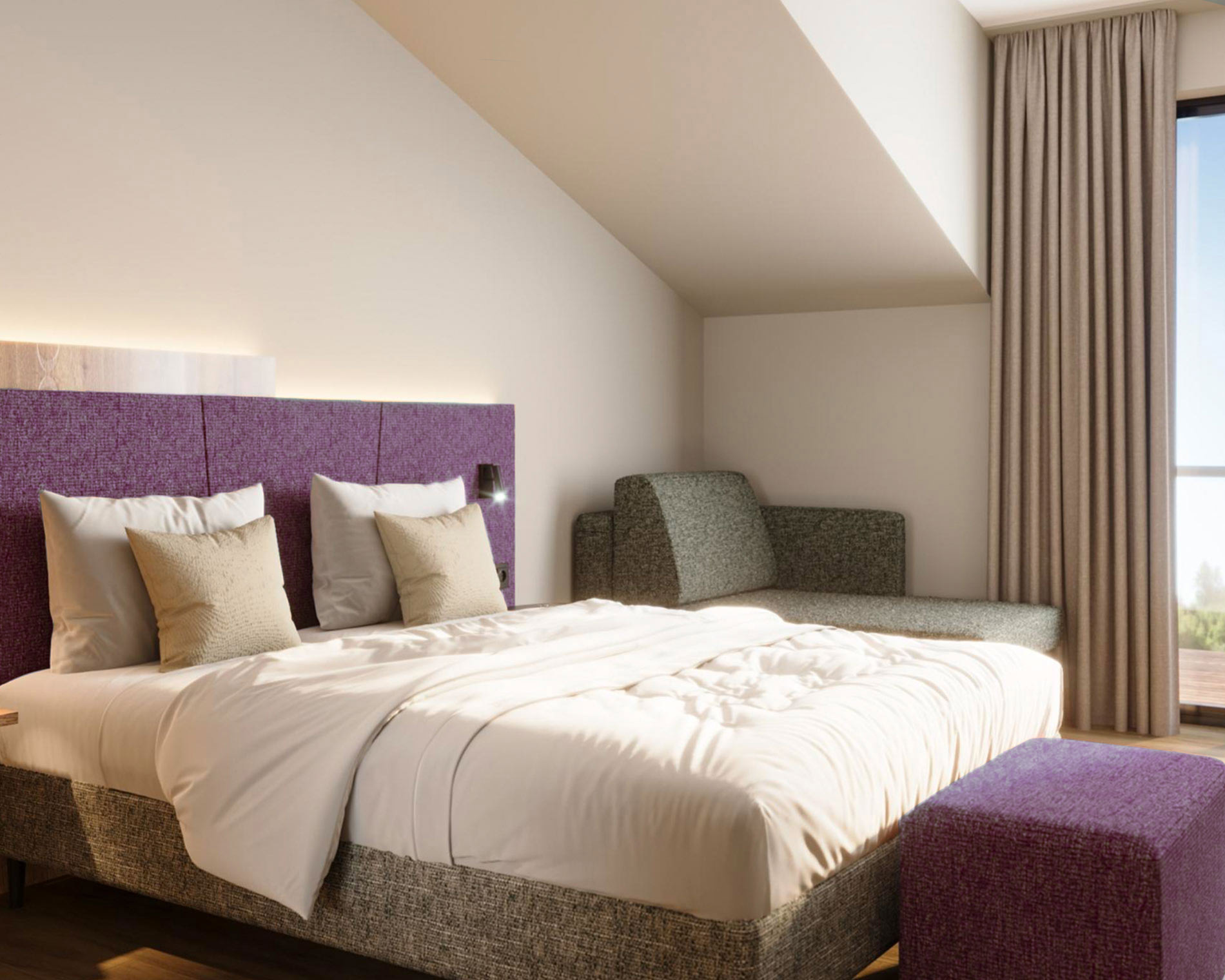 Visualisierung eines neuen Hotelzimmers